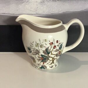 Wood & Sons “Jamestown” Pattern Burslem England Engraved By Hand Pitcher